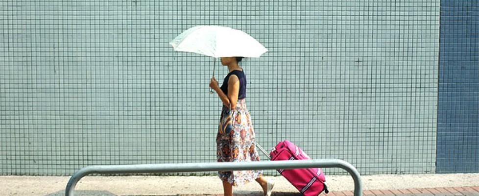 umbrella girl hong kong kowloon