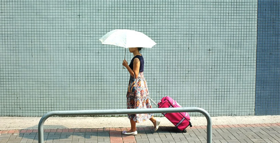 umbrella girl hong kong kowloon